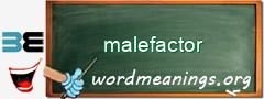 WordMeaning blackboard for malefactor